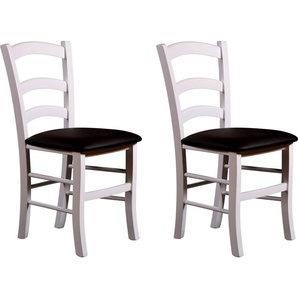 Home affaire Esszimmerstuhl Super Paesana (Set, 2 St), Buche Massivholz mit Kunstlederbezug