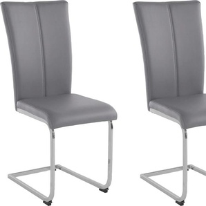 Home affaire Freischwinger »Alex«, (Set), 2 St., Kunstleder, Stuhl belastbar bis 120 Kg, Gestell im Chrom-Look