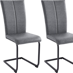 Home affaire Freischwinger Nils (Set, 2 St), Stuhl belastbar bis 120 Kg, Gestell Metall im Chrom-Look oder Schwarz