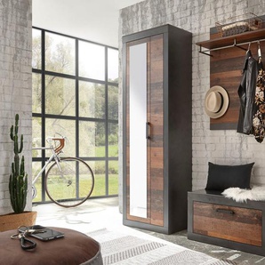 Home affaire Garderoben-Set BROOKLYN, (Komplett-Set, bestehend aus Garderobenschrank mit Spiegel, Garderobenbank und)