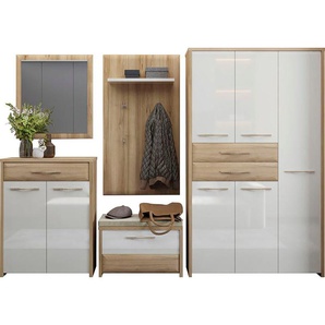 Home affaire Garderoben-Set Gala, (Set, 5-St), Soft-Close Funktion, Hochglanz UV lackiert