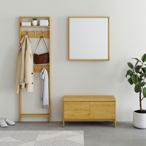 Home affaire Garderoben-Set Luven, (Set, 3-St), zertifiziertes Massivholz, bestehend aus Spiegel, Paneel und Kommode