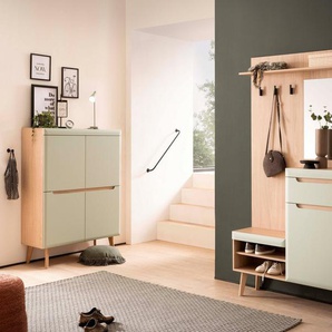 Home affaire Garderoben-Set Torge, Garderobe mit Stauraum, Garderobenschrank im Scandic Design, (Set, 2-St), enthält Highboard und Garderobe mit Spiegel, in zwei Farben