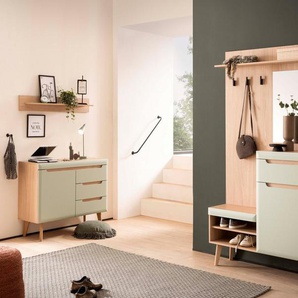 Home affaire Garderoben-Set Torge, Garderobe mit Stauraum, Garderobenschrank im Scandic Design, (Set, 3-St), enthält Sideboard, Garderobe mit Spiegel und Wandboard, in zwei Farben