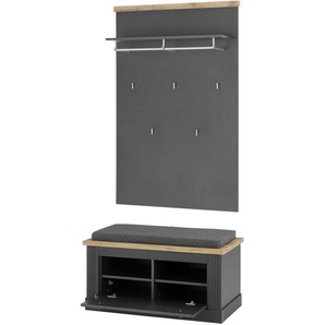Home affaire Garderoben-Set WESTMINSTER BESTSELLER!, (2-St., Schuhbank, Wandpaneel), im romantischen Landhausstil
