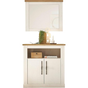 Home affaire Garderoben-Set WESTMINSTER TOPSELLER!, (2-St., Kommode, Spiegel), im romantischen Landhausstil