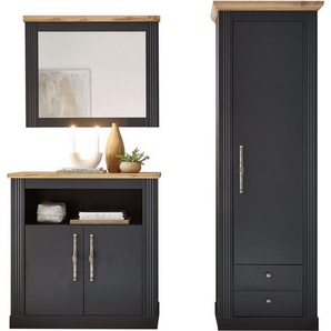 Home affaire Garderoben-Set WESTMINSTER TOPSELLER!, (3-St., Kommode, Spiegel, Garderobenschrank), im romantischen Landhausstil