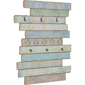 Garderobenleiste HOME AFFAIRE Emma Garderobenhalter Gr. B/H/T: 90 cm x 110 cm x 10,5 cm, bunt Haken Garderobe mit Kleiderhaken, Pastell-Farben, Shabby Look