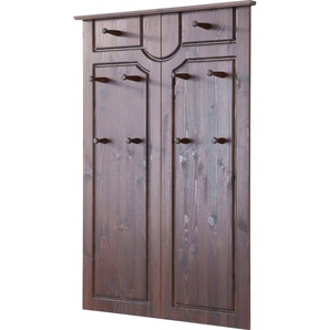 Garderobenpaneel HOME AFFAIRE Klera Garderobenpaneele braun (dunkelbraun) Garderobenpaneel Garderobenpaneele Mit 10 Kleiderhaken