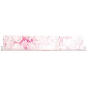 Home affaire Gewürzboard Rosen - Gewürzhalter aus Acrylglas - Küchenorganizer, 1-tlg., Acrylleiste - Badezimmerablage - bedruckt - Inkl. Schrauben & Dübel