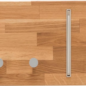 Hakenleiste HOME AFFAIRE Dura Hakenleisten Gr. B/H/T: 50 cm x 22 cm x 4,6 cm, braun (wildeiche) Haken Hakenleisten aus schönem massivem Wildeichenholz, Breite 50 cm