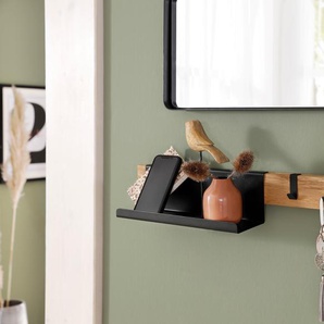 Hakenleiste HOME AFFAIRE Nero Hakenleisten Gr. B/H/T: 67 cm x 6 cm x 3 cm, beige (natur) Haken Aus schönem massivem Eichenholz
