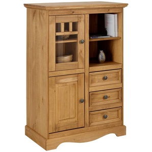 Home affaire Highboard Melissa, Vitrine, Breite 80 cm