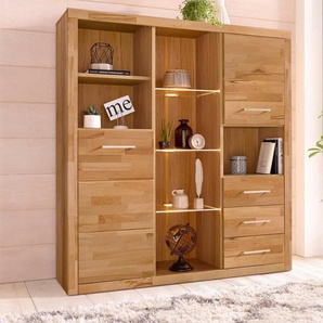 Home affaire Highboard Ribe, Breite 130 cm mit 2 Holztüren