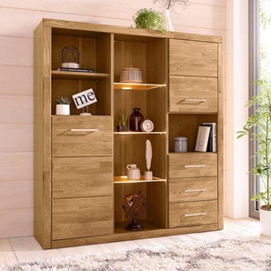 Home affaire Highboard Ribe, Breite 130 cm mit 2 Holztüren