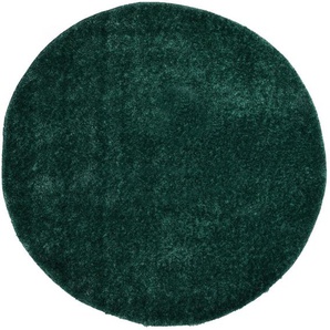 Home affaire Hochflor-Teppich Anastasia, rund, Höhe: 43 mm, Shaggy-Teppich, Uni-Farben, besonders weich durch Mikrofaser