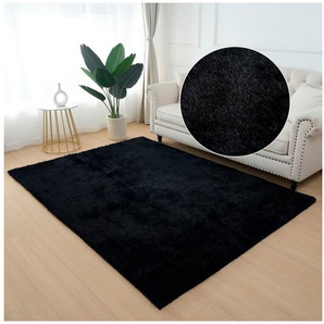 my home Hochflor-Teppich Dana light, besonders weich, Mikrofaser Teppiche, rechteckig, Höhe: 25 mm, uni, leichter Glanz, Wohnzimmer, Schlafzimmer, Esszimmer