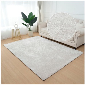 my home Hochflor-Teppich Dana light, besonders weich, Mikrofaser Teppiche, rechteckig, Höhe: 25 mm, uni, leichter Glanz, Wohnzimmer, Schlafzimmer, Esszimmer