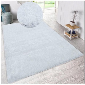 my home Hochflor-Teppich Malin, rechteckig, Höhe: 43 mm, Shaggy in Uni-Farben, einfarbig, leicht glänzend, besonders weich