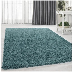 my home Hochflor-Teppich Viva, rechteckig, Höhe: 45 mm, Uni Farben, einfarbig, besonders weich und kuschelig, Kundenliebling