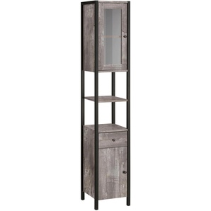 Hochschrank HOME AFFAIRE Chris Schränke Gr. B/H/T: 33 cm x 180 cm x 35 cm, 1 St., grau (betonfarben) Bad-Hochschränke Hochschrank Schränke