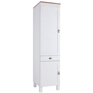 Home affaire Hochschrank Oslo 50 cm breit, in 2 Tiefen, 2 Türen, 1 Schublade, aus massiver Kiefer
