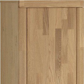 Home affaire Hochschrank Satori Höhe 153 cm, Fronten & Rahmen aus Eiche, 2 Türen mit Metallgriffen