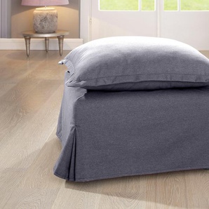 Hocker HOME AFFAIRE Luise Gr. B/H/T: 65 cm x 45 cm x 65 cm, Webstoff, grau Sitzhocker Hocker