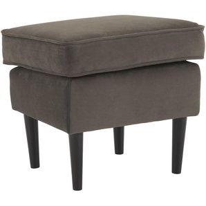 Hocker HOME AFFAIRE Niebüll Gr. B/H/T: 51 cm x 46 cm x 47 cm, Samtvelours, grau (taupe) Sitzhocker Hocker in Samtverlours