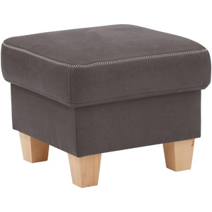 Hocker HOME AFFAIRE Soleo Gr. B/H/T: 60 cm x 47 cm x 60 cm, Luxus-Microfaser Lederoptik, grau (anthrazit) Sitzhocker Hocker passend zum Solea-Ecksofa