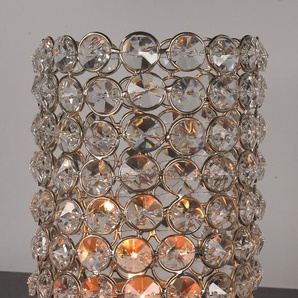 Kerzenständer HOME AFFAIRE Kristall Kerzenhalter Gr. B/H/T: 10 cm x 15 cm x 10 cm, silberfarben Kerzenhalter