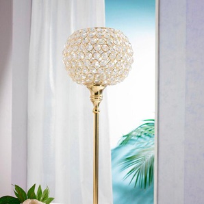 Kerzenständer HOME AFFAIRE Kristall Kerzenhalter Gr. H: 54 cm, goldfarben Kerzenhalter