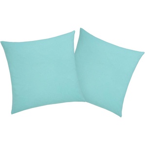 Kissenbezüge HOME AFFAIRE Cremona2 Gr. B/L: 80 cm x 80 cm, 2 St., Jersey, grün (mint) Kissenbezüge uni Kissenbezug in diversen Größen, STANDARD 100 by OEKO-TEX zertifiziert