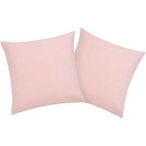 Kissenbezüge HOME AFFAIRE Cremona2 Gr. B/L: 80 cm x 80 cm, 2 St., Jersey, rosa (rosé) Kissenbezüge uni Kissenbezug in diversen Größen, STANDARD 100 by OEKO-TEX zertifiziert