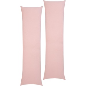 Kissenbezüge HOME AFFAIRE Cremona3 Kissenbezug für Seitenschläferkissen, OEKO-TEX zertifiziert Gr. B/L: 140 cm x 40 cm, 2 St., Jersey, rosa (rosé) Kissenbezüge uni