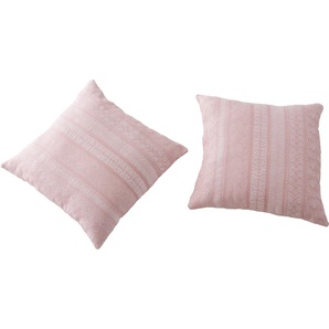 Kissenbezüge HOME AFFAIRE Toscana Kissenbezug, zertifiziert nach STANDARD 100 by OEKO-TEX Gr. B/L: 50 cm x 50 cm, 2 St., Polycotton, rosa (rosé) Kissenbezüge gemustert