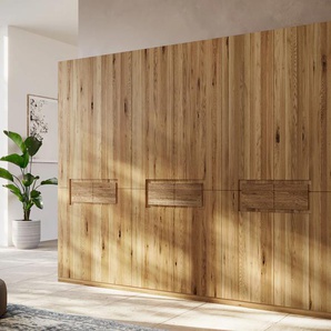 Home affaire Kleiderschrank »Ambroise aus Wildeiche, erhältlich in verschiedenen Breiten«, Massivholz-Kleiderschrank, im 50 cm Raster planbar