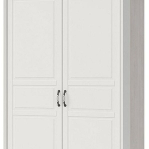 Home affaire Kleiderschrank Evergreen, wahlweise in 3 Breiten, Höhe 224cm! (besonders dekorierter Metallgriff, Kasettenoptik in der Front) im klassischen Landhausstil,FSC-zertifiziert,hochwertige UV Lackierung