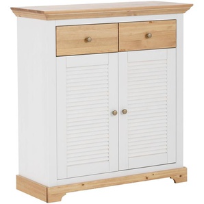 Kommode HOME AFFAIRE Ayanna Sideboards Gr. B/H/T: 94 cm x 100 cm x 39 cm, 2, weiß (weiß, honig) Kommode Sideboards aus Massivholz