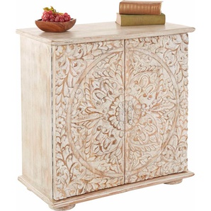 Kommode HOME AFFAIRE Sideboards Gr. B/H/T: 75 cm x 75 cm x 40 cm, beige (natur gewischt) Kommode Breite 75 cm