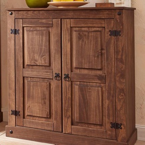 Kommode HOME AFFAIRE Sideboards Gr. B/H/T: 90 cm x 100 cm x 38 cm, braun (dunkel gewachst) Kommode Sideboards Breite 90 cm, Höhe 100 cm