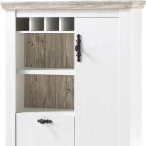 Kommode HOME AFFAIRE Florenz Sideboards Gr. B/H/T: 105 cm x 146 cm x 37 cm, weiß (pinie weiß) Kommode Sideboards im romantischen Landhaus-Look, Breite 105 cm