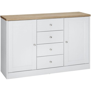 Kommode HOME AFFAIRE Heide Sideboards weiß (weiß, eichefarben) Kommode Sideboards Breite 120 cm