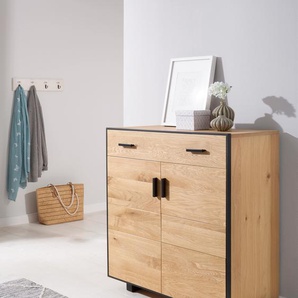 Kommode HOME AFFAIRE Kappa Sideboards Gr. B/H/T: 40,2 cm x 96,5 cm x 85,6 cm, 1, schwarz (natur, schwarz) Kommode