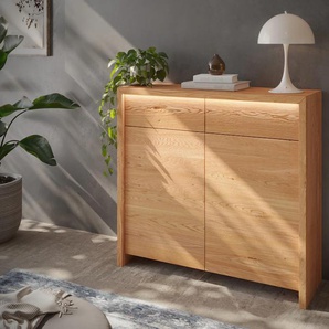 Home affaire Kommode »Léopoldine«, Kommode aus Kernbuche, inkl. LED-Beleuchtung