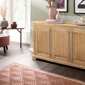 Kommode HOME AFFAIRE Meliss Sideboards Gr. B/H/T: 132 cm x 70 cm x 39 cm, beige (natur) Kommode Aus Massivholz