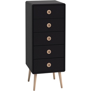 Kommode HOME AFFAIRE Softline Sideboards Gr. B/H/T: 41,5 cm x 73 cm x 40 cm, schwarz (schwarz lackiert) Kommode Sideboards Breite 41,5 cm