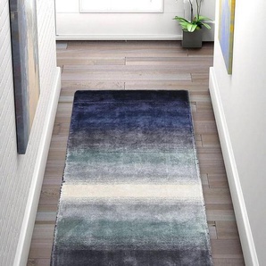 Home affaire Läufer Katalin, handgewebt, Teppiche aus 100% Viskose, farblich changierend, rechteckig, Höhe: 12 mm, Kurzflor, Seiden-Optik, mehrfarbig, Läufer, Brücke, Flur, Esszimmer