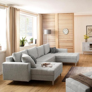 Home affaire Lowboard Freya, Kommode mit 2 Klappen, Metallgriffen, aus Massivholz, Breite 140 cm