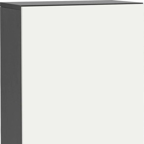 Midischrank HOME AFFAIRE Wisla Schränke Gr. B/H/T: 38 cm x 130 cm x 35 cm, 2 St., grau (anthrazit, weiß) Bad-Midischränke Badmöbelserien Schränke Höhe 130 cm, mit Türen & Schubkasten